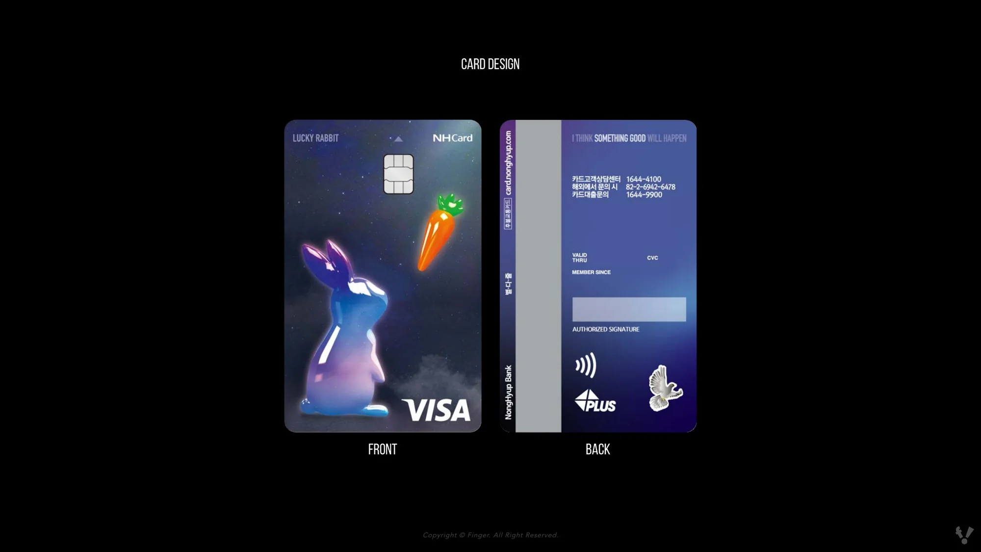NH Card Lucky Rabbit 카드 플레이트